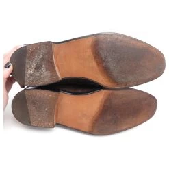JM WESTON MOCCASIN SHOES WITH FLORA BUCKLE 531 9.5D 43.5 BROWN LOAFERS -Jm Menswear 843353 3