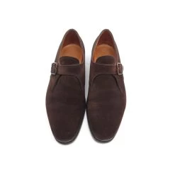 JM WESTON MOCCASIN SHOES WITH FLORA BUCKLE 531 9.5D 43.5 BROWN LOAFERS -Jm Menswear 843353 5
