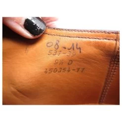 JM WESTON MOCCASIN SHOES WITH FLORA BUCKLE 531 9.5D 43.5 BROWN LOAFERS -Jm Menswear 843353 7