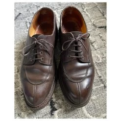 JM Weston Half-width Derbies With Golf Sole - Vintage T. 7 E (is 41) Dark Brown -Jm Menswear 845342 4