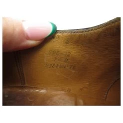 JM WESTON SHOES 598 DERBY HALF HUNTING 7.5D 41.5 BLACK LEATHER SHOES -Jm Menswear 854946 5