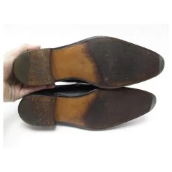 SHOES JM WESTON CONTI MOCCASIN 436 6.5C 40 40.5 LOAFERS Black -Jm Menswear 854953 3