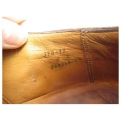 JM WESTON RICHELIEU SHOES 310 Flowered Tip 8E 42 LARGE BLACK LEATHER SHOES Brown -Jm Menswear 861657 6