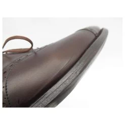 JM WESTON RICHELIEU SHOES 310 Flowered Tip 8E 42 LARGE BLACK LEATHER SHOES Brown -Jm Menswear 861657 7