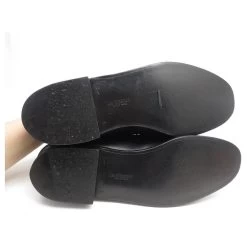 JM WESTON LOAFERS 180 8.5C 42 42.5 FINE BLACK LEATHER + SLEEVES -Jm Menswear 869924 3