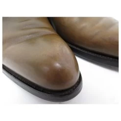 JM WESTON RICHELIEU ONE CUT SHOES 402 7.5D 41.5 BROWN LEATHER SHOES -Jm Menswear 869964 8