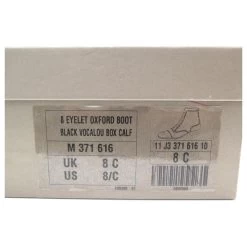 JM WESTON ANKLE SHOES 8 EYELET OXFORD BOOTS 371 8C 41.5 42 FINE LEATHER Black -Jm Menswear 875226 8