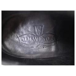 JM WESTON SHOES 300 7.5D 41.5 ORANGE STRAIGHT TOE BLACK SHOES -Jm Menswear 875229 6