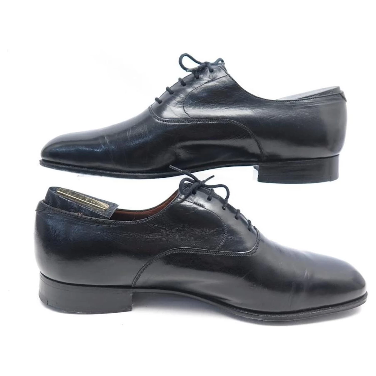 JM WESTON RICHELIEU SHOES 307 10D 44 BLACK GOAT LEATHER SHOES 4 JM WESTON RICHELIEU SHOES 307 10D 44 BLACK GOAT LEATHER SHOES - Image 2