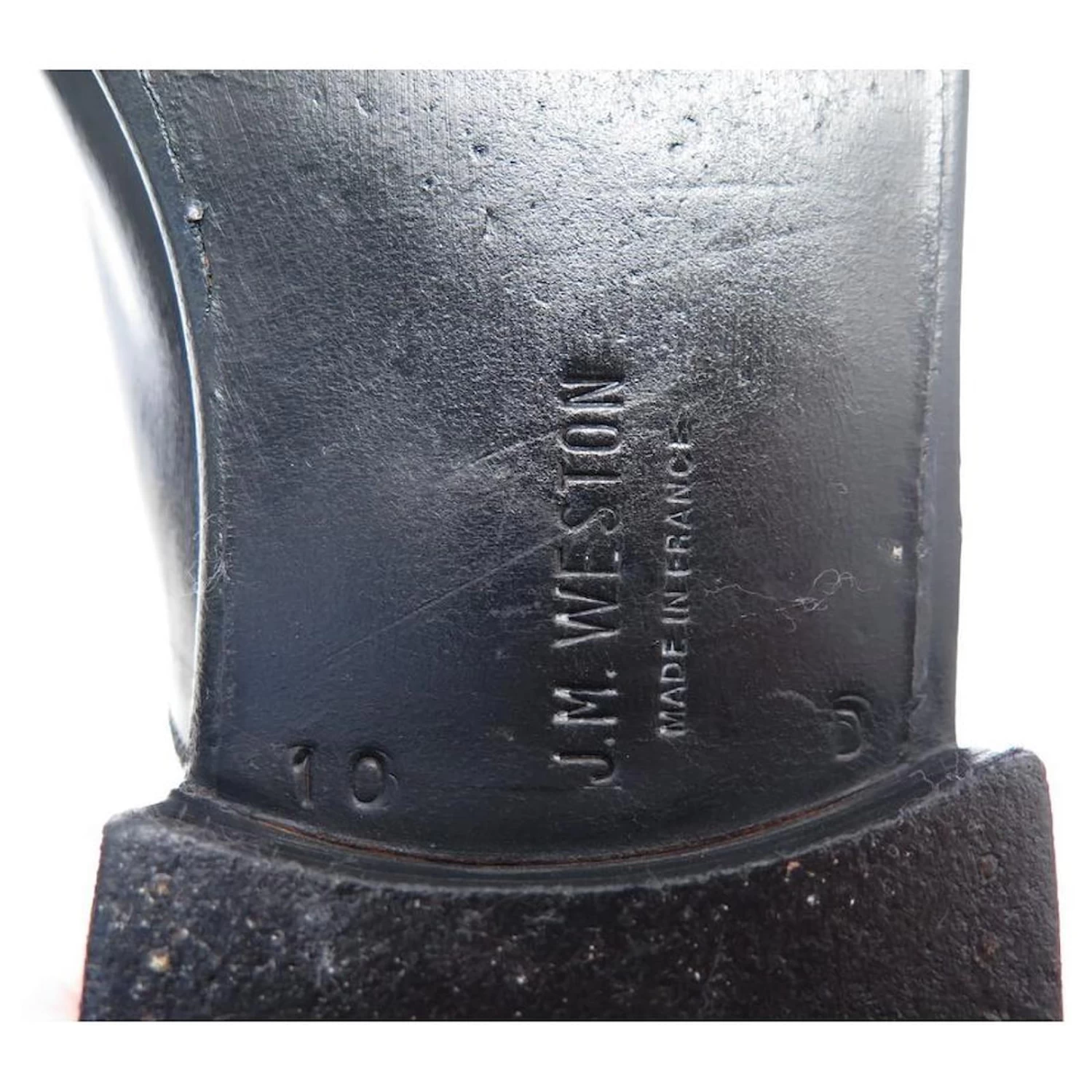 JM WESTON RICHELIEU SHOES 307 10D 44 BLACK GOAT LEATHER SHOES 6 JM WESTON RICHELIEU SHOES 307 10D 44 BLACK GOAT LEATHER SHOES - Image 4