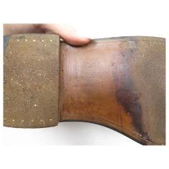 JM WESTON SHOES 598 DERBY HALF HUNTING 9E 43 Wide 43.5 LEATHER SHOES Black -Jm Menswear 881542 3