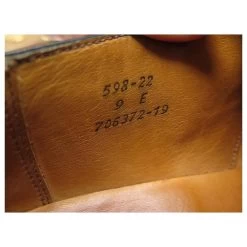 JM WESTON SHOES 598 DERBY HALF HUNTING 9E 43 Wide 43.5 LEATHER SHOES Black -Jm Menswear 881542 5