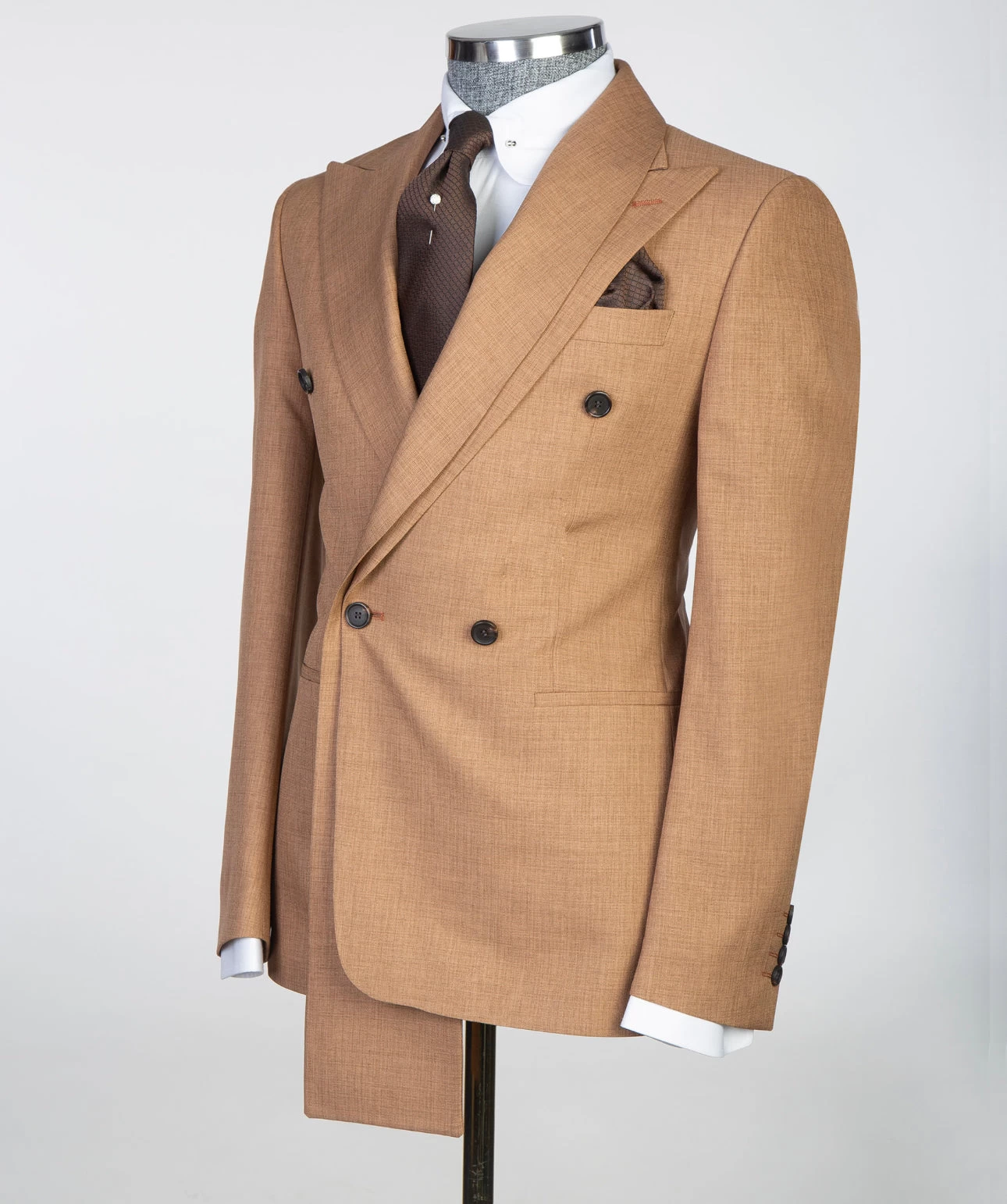 &New Men's Plash Brown Double Breasted 3 &New Men's Plash Brown Double Breasted - Image 2