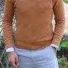 V Neck Brown Men Sweater -Jm Menswear IMG 1327