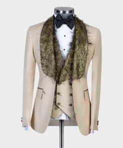 Fringed Collar Tuxedo