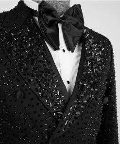 Shining Black Tuxedo 12 Shining Black Tuxedo -Jm Menswear IMG 7340