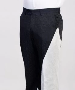 Black And White Line Suit -Jm Menswear PHOTO 2022 09 13 13 46 05