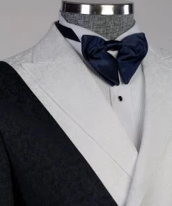 Black And White Line Suit -Jm Menswear PHOTO 2022 09 13 13 46 09