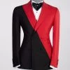 Black And Red Line Suit -Jm Menswear PHOTO 2022 09 13 13 46 092