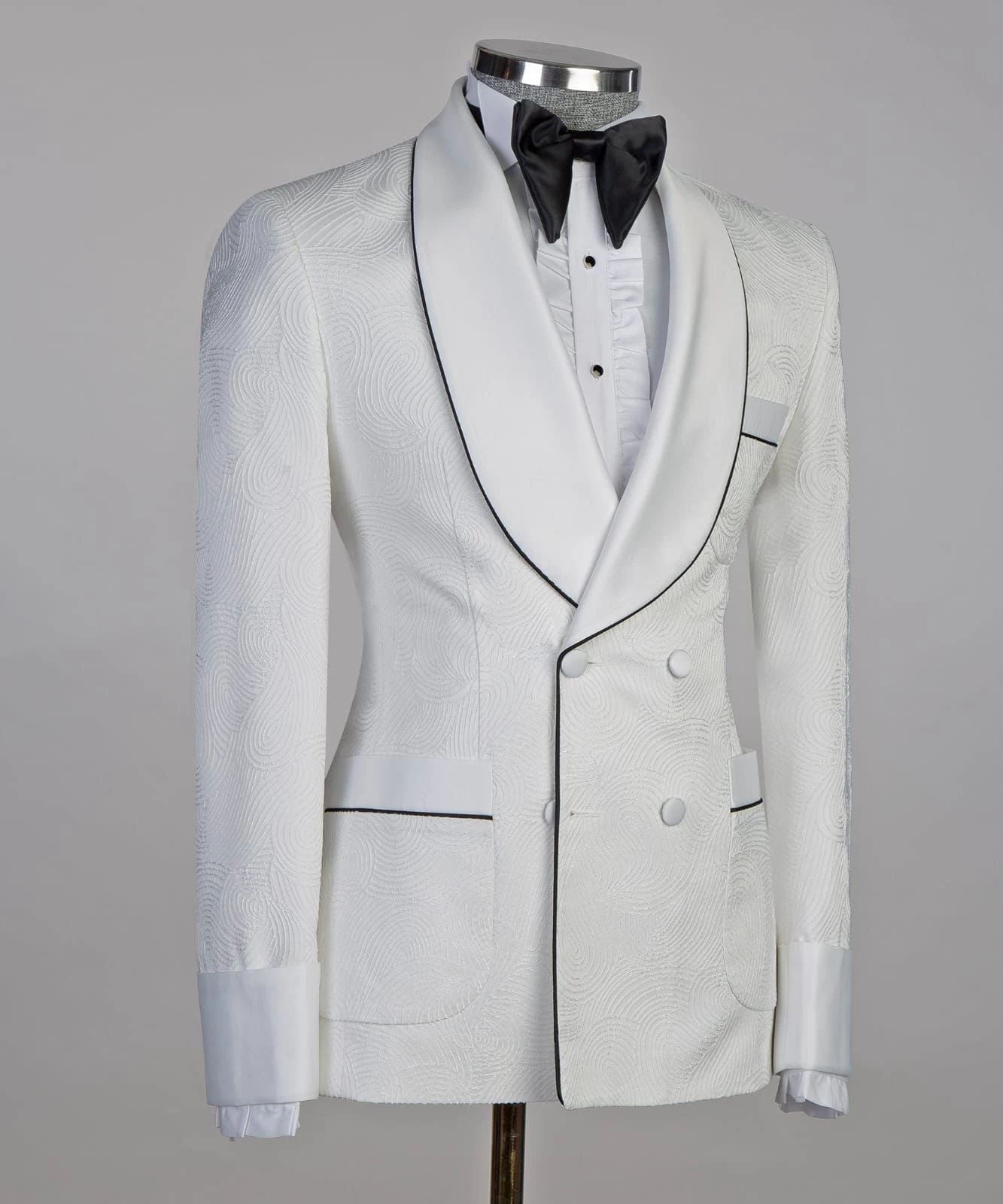 Royal White Belted Tuxedo 5 Royal White Belted Tuxedo - Image 3