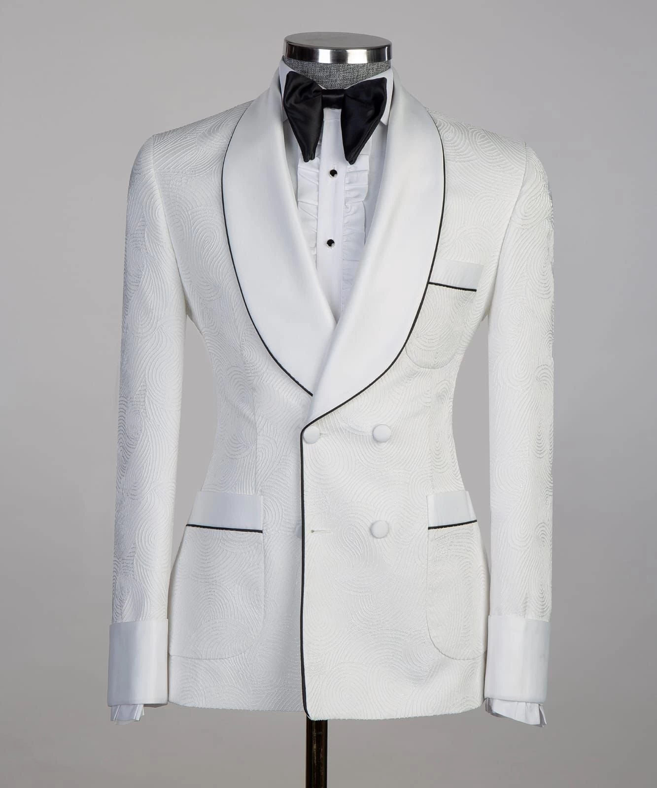 Royal White Belted Tuxedo 4 Royal White Belted Tuxedo - Image 2