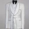 Royal White Belted Tuxedo