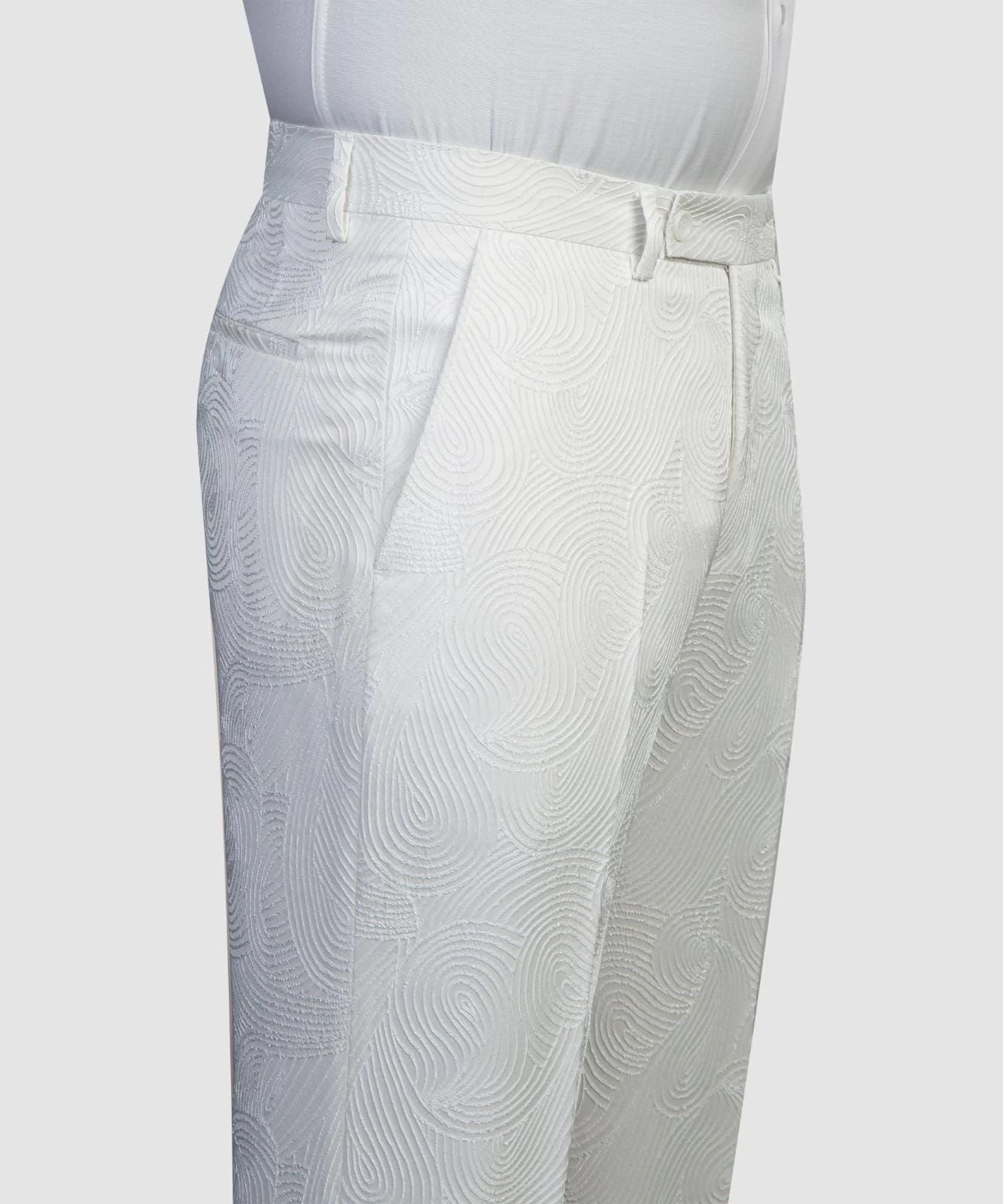 Royal White Belted Tuxedo 7 Royal White Belted Tuxedo - Image 5