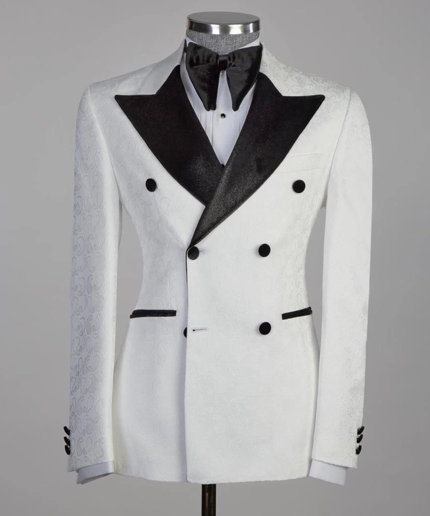 &New White Velvet Collar Tuxedo 3 &New White Velvet Collar Tuxedo