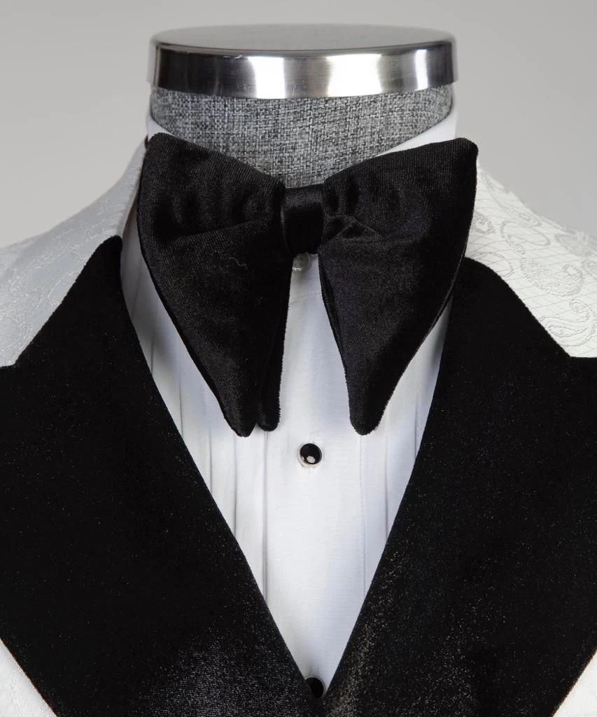 &New White Velvet Collar Tuxedo 6 &New White Velvet Collar Tuxedo - Image 4