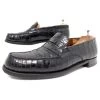 JM WESTON LOAFERS 180 8b 41.5 42 FINE LEATHER CROCO LOAFERS SHOES Black -Jm Menswear black jm weston loafers 180 8b 415 42 fine leather croco loafers shoes