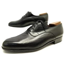 JM WESTON RICHELIEU SHOES 307 7.5E 41.5 Wide 42 GOAT LEATHER SHOES Black