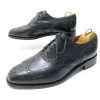 JM WESTON CLASSIC WING TIP SHOES 376 Richelieu 7E 41 LARGE FITTINGS Black -Jm Menswear black leather jm weston classic wing tip shoes 376 richelieu 7e 41 large fittings