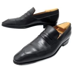 SHOES JM WESTON CONTI MOCCASIN 436 6.5C 40 40.5 LOAFERS Black