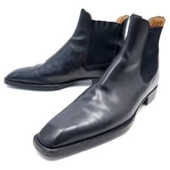 BOOTS SHOES JM WESTON LE CAMBRE BEAUBOURG 9D 43 BLACK LEATHER LOW BOOTS