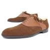 JM WESTON RICHELIEU BURGHLEY SHOES 605 7.5D 41.5 LEATHER AND SUEDE SHOES Brown