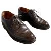 JM Weston Half-width Derbies With Golf Sole - Vintage T. 7 E (is 41) Dark Brown -Jm Menswear dark brown leather jm weston half width derbies with golf sole vintage t 7 e is 41 lace ups