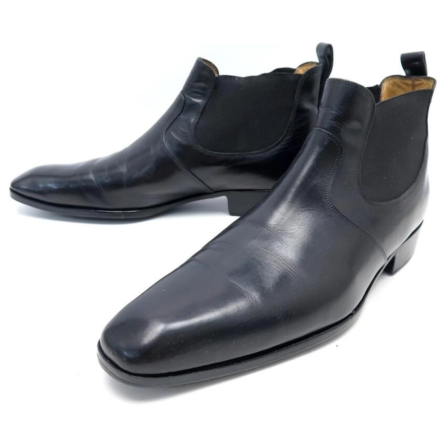 JM WESTON BOOTS 457 INFORMAL 8.5D 42.5 BLACK LEATHER LOW BOOTS 3 JM WESTON BOOTS 457 INFORMAL 8.5D 42.5 BLACK LEATHER LOW BOOTS