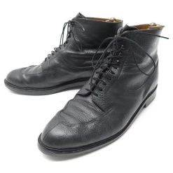 JM WESTON BOOTS 680 8.5C 42 42.5 BLACK GRAINED LEATHER BOOTS