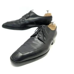 JM WESTON DERBY BEAUBOURG SHOES 9.5E 43.5 BLACK LEATHER SHOES