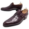 JM WESTON DERBY FLORA SHOES 529 LOAFERS WITH BUCKLE 8E 42 L LEATHER SHOES Dark Red -Jm Menswear jm weston derby flora shoes 529 loafers with buckle 8e 42 l leather shoes