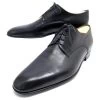 JM WESTON DERBY SHOES 427 12E LARGE 46 BLACK LEATHER + STAINLESS STEEL SHOES -Jm Menswear jm weston derby shoes 427 12e large 46 black leather stainless steel shoes