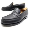 JM WESTON LOAFERS 180 7.5D 41.5 BLACK LEATHER STAINLESS STEEL SHOES -Jm Menswear jm weston loafers 180 75d 415 black leather stainless steel shoes