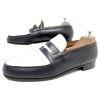 JM WESTON LOAFERS 8D 42 TWO-TONE LEATHER WHITE BLUE LEATHER SHOES