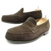 JM WESTON SHOES 180 6.5E 40.5 LARGE BROWN SUEDE LOAFERS LOAFERS