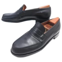 JM WESTON SHOES 180 Church´s Loafers 6.5b 40.5 FINE BLACK LEATHER SHOES