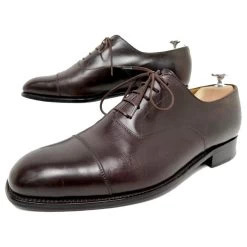 JM WESTON SHOES 300 Richelieu 7.5E 41.5 LARGE BROWN LEATHER BROWN SHOES