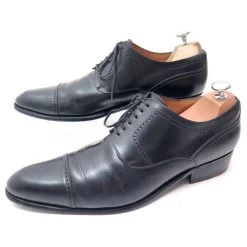 JM WESTON SHOES 448 DERBY STRAIGHT ENDS 9.5C 43.5 BLACK LEATHER SHOES