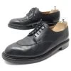 JM WESTON SHOES 598 DERBY HALF HUNTING 7.5D 41.5 BLACK LEATHER SHOES