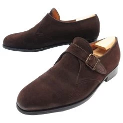 JM WESTON MOCCASIN SHOES WITH FLORA BUCKLE 531 9.5D 43.5 BROWN LOAFERS